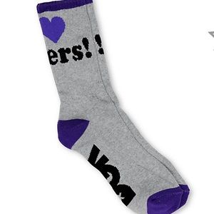 I HEART HATERS SOCKS grey and purple 🖤💜🖤